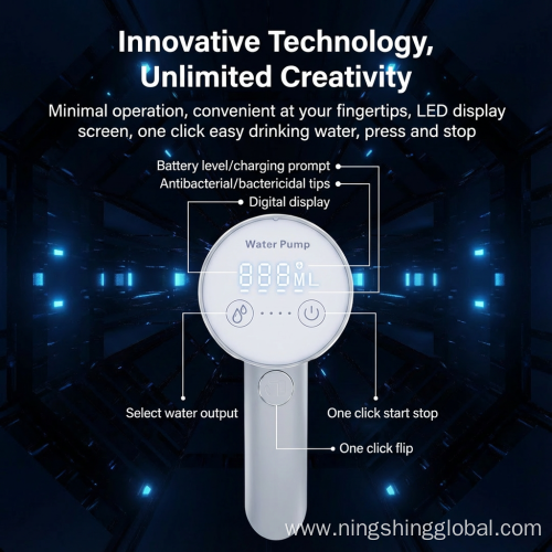 Portable LED Water Dispenser Pump with 1200mAh Battery